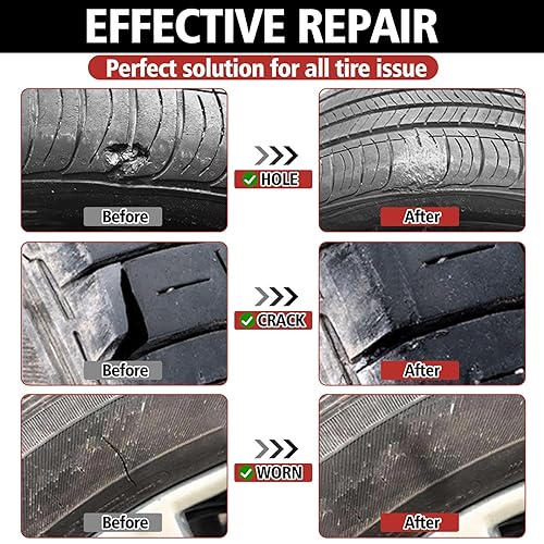 Miniatura 3 de Pegamento de reparación de neumáticos, pegamento de cemento de goma, 2 unidades de secado rápido, kit de uñas de goma para reparación de neumáticos