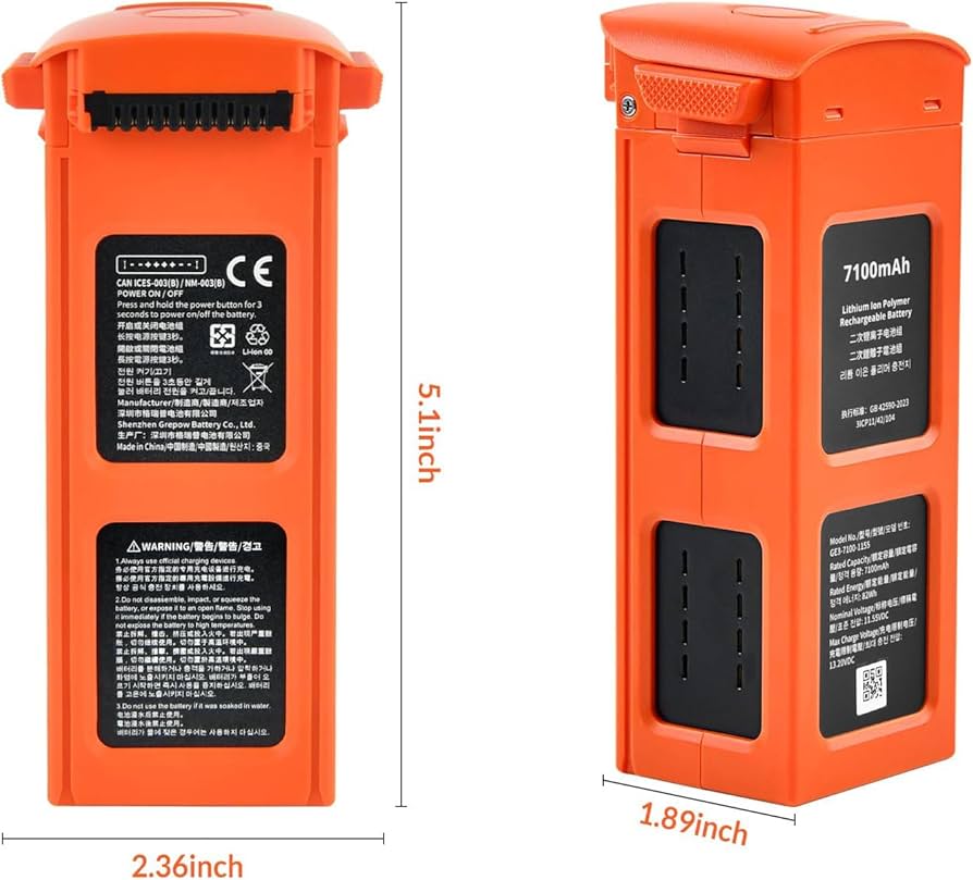 純正品 Autel EVO Lite バッテリー オレンジ 2個セット EVO Lite