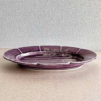★新品未使用 ★福泉窯 紫釉プラチナ 龍絵 楕円皿 オーバル皿 大皿 Amazon | 新 福泉窯 紫釉プラチナ 龍絵 楕皿 オーバル皿 大皿
