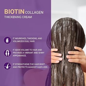 Bioxcin Collagen & Biotin Volumizing Hair Care Cream 250 ml – Plumper and Moisturizing Care for Fine and Volumeless Hair