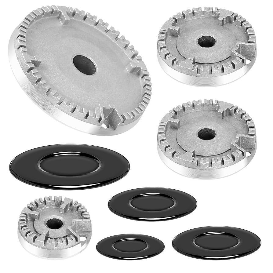Stove Oven Cooker Gas Hob Burner Flame Cap Burner Covers Gas Burner Caps Gas Cooker With Base Burner Cap Set Gas Burner Parts I2478203648