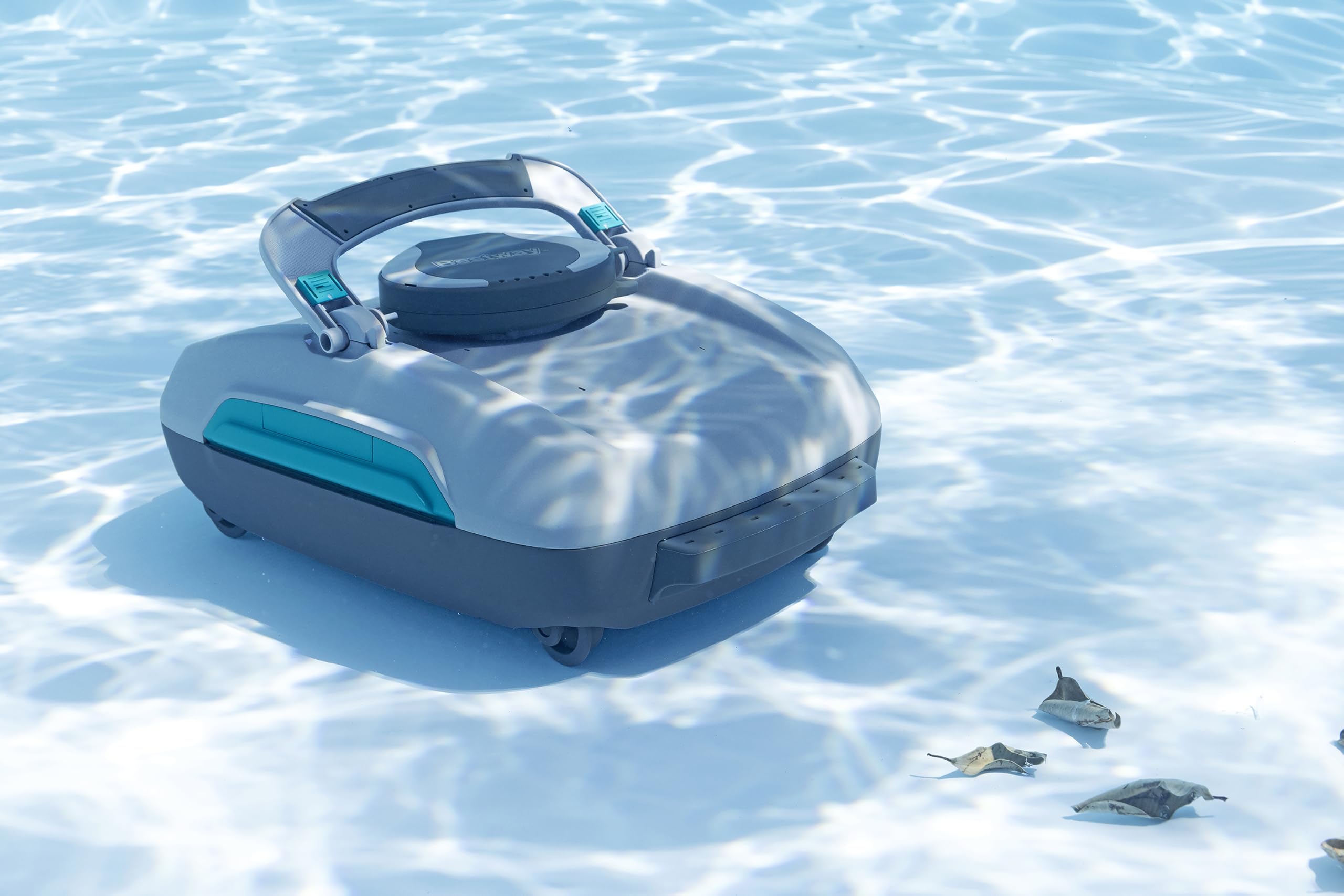 Bestway AquaTronix G300 Robot de Piscine Autonome 2 en 1 avec Skimmer de Surface, aspirateur de Piscine sans Fil pour Nettoyage Automatique du Sol et de la Surface jusqu'à 50 m²