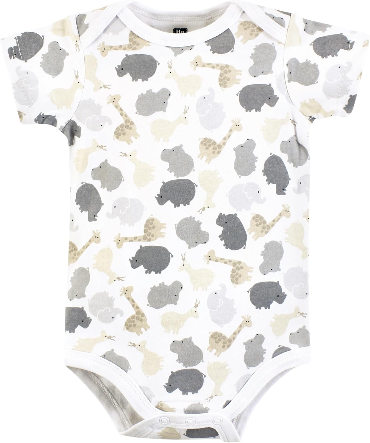 Hudson Baby Infant Boy Cotton Bodysuits, Safari Friends, 0-3 Months - Image 5