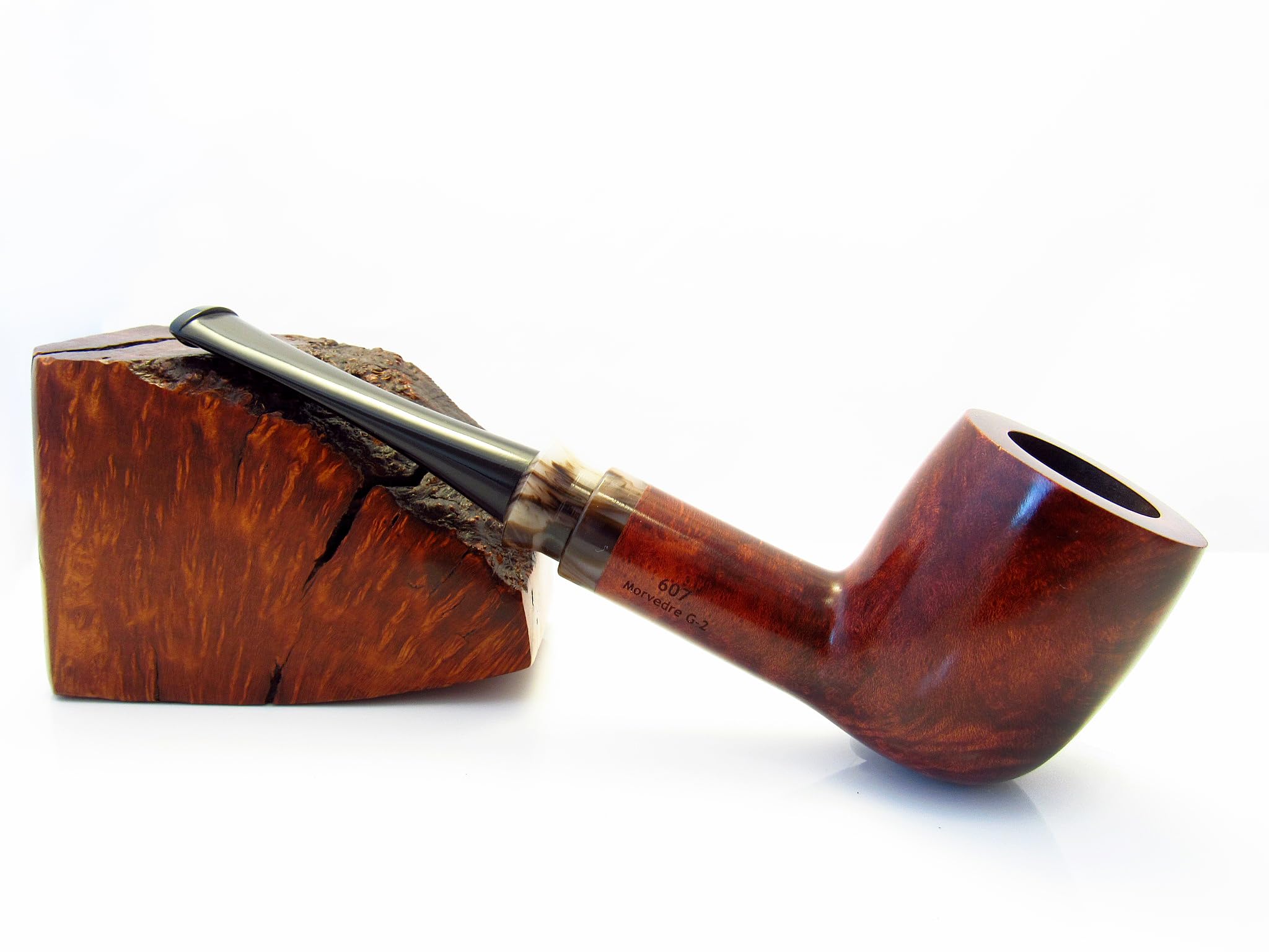 Pipa de tabaco de madera hecha a mano "Billar" diseñada para fumadores de pipa y caja (Millenium Morvedre)