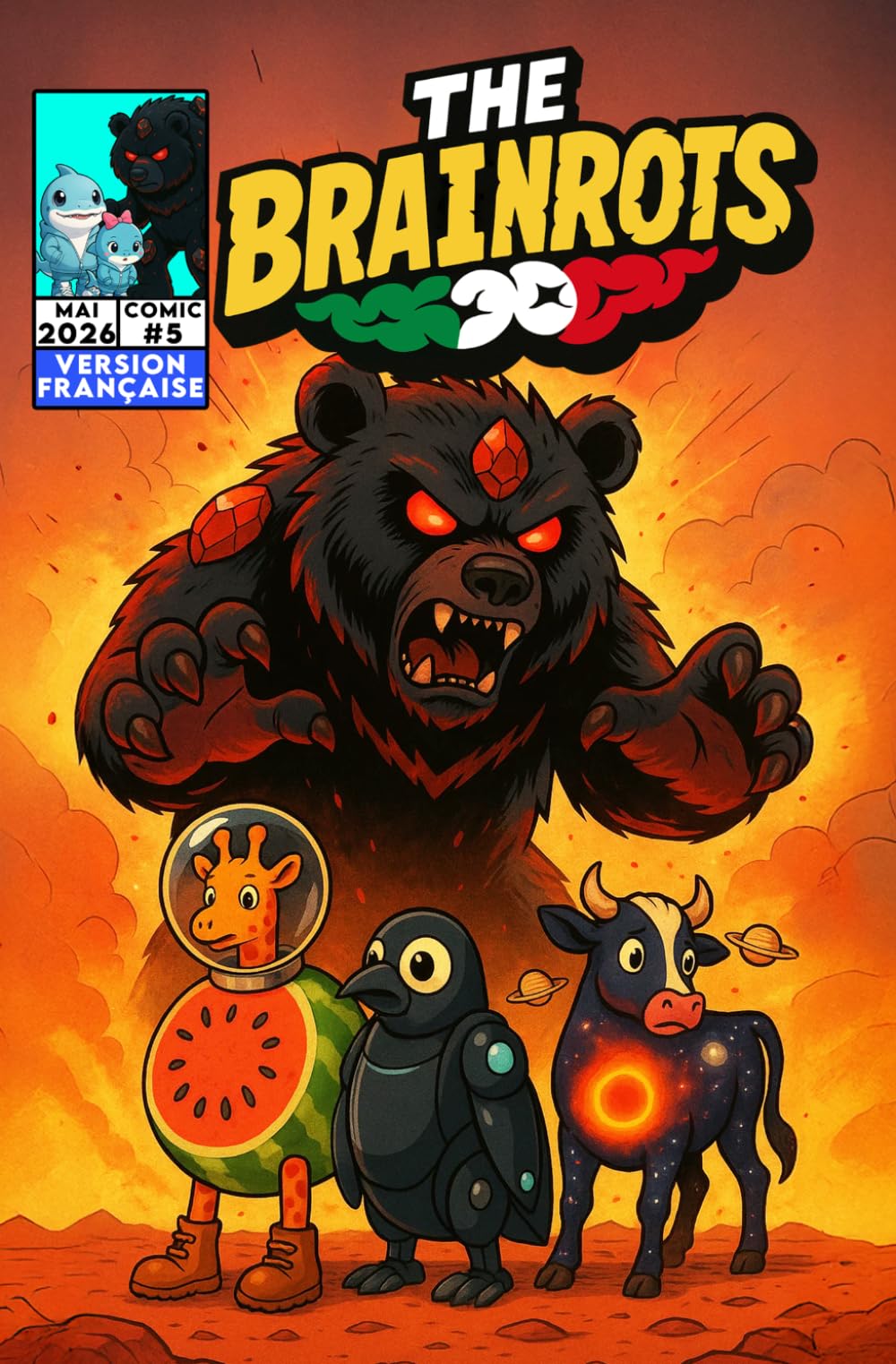 THE BRAINROTS #5 – Numéro Cinq – la bande dessinée des personnages Italian Brainrot: 3 Histoires en BD en Français [ Première apparition de 67 “Six ... des personnages Brainrot [Version française])