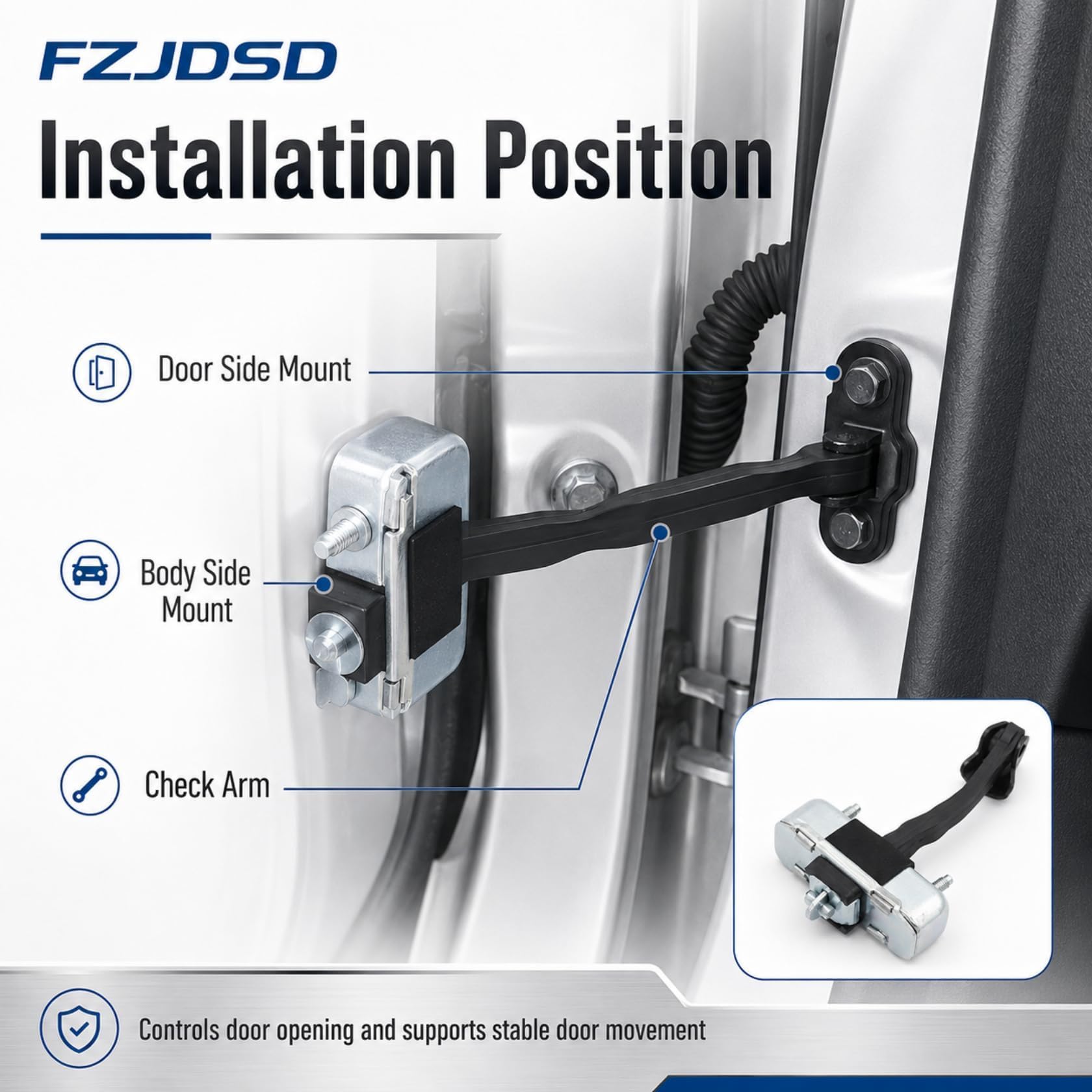 Amazon.com: FZJDSD Door Check Stop Strap Front Driver or Passenger