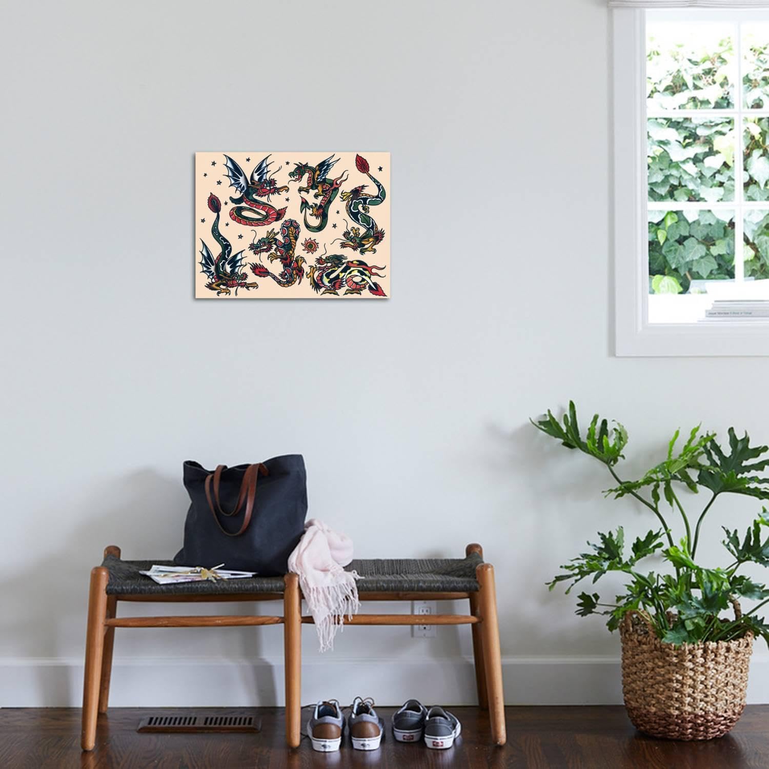 Amazon.com: ART.COM Wall Art Print Asian Dragons, Authentic
