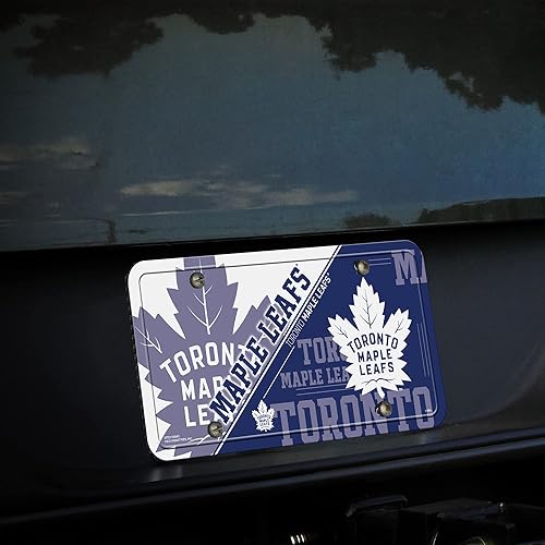 Miniatura 3 de Rico Industries NHL Toronto Maple Leafs - Etiqueta de metal dividida para automóvil, 8.5 x 11 pulgadas, ideal para camionescochesSUV
