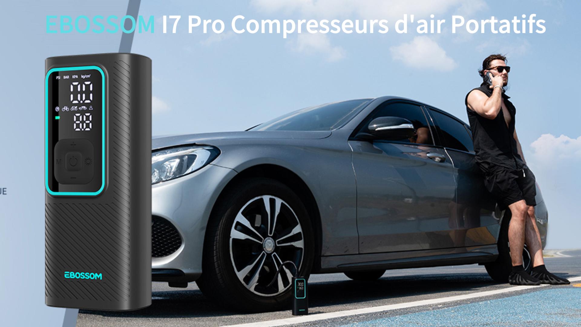 Mini Compresseur Air Portable 10,3 Bar - Gonfleur Pneus Auto, Vélo, Moto Avec Arrêt Automatique Et écran LED