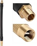 Akozon Tire Inflator Extension Hose, 6.3in Tire Inflator Extension Hose Air Pump Tube Replacement for Electric Inflator Motorcycle Automobile