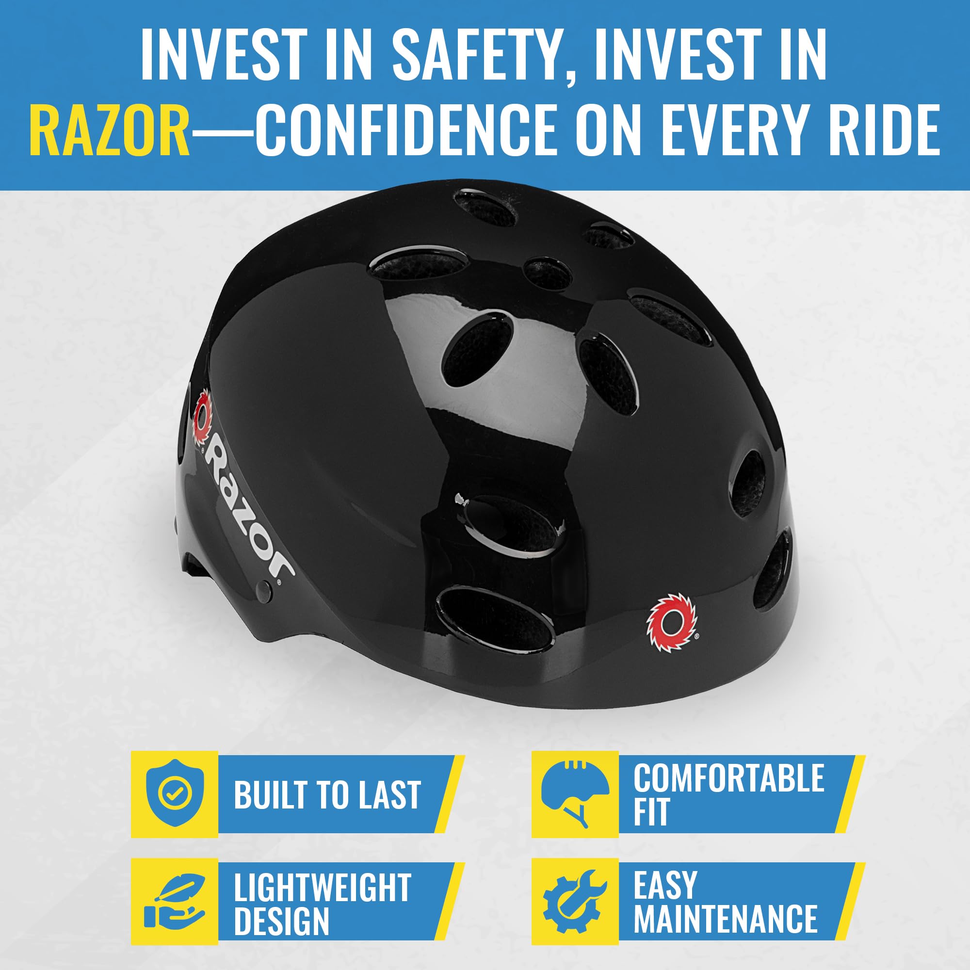 Amazon Razor Child Full Face Helmet Razor V17 Helmet Glossy Blue