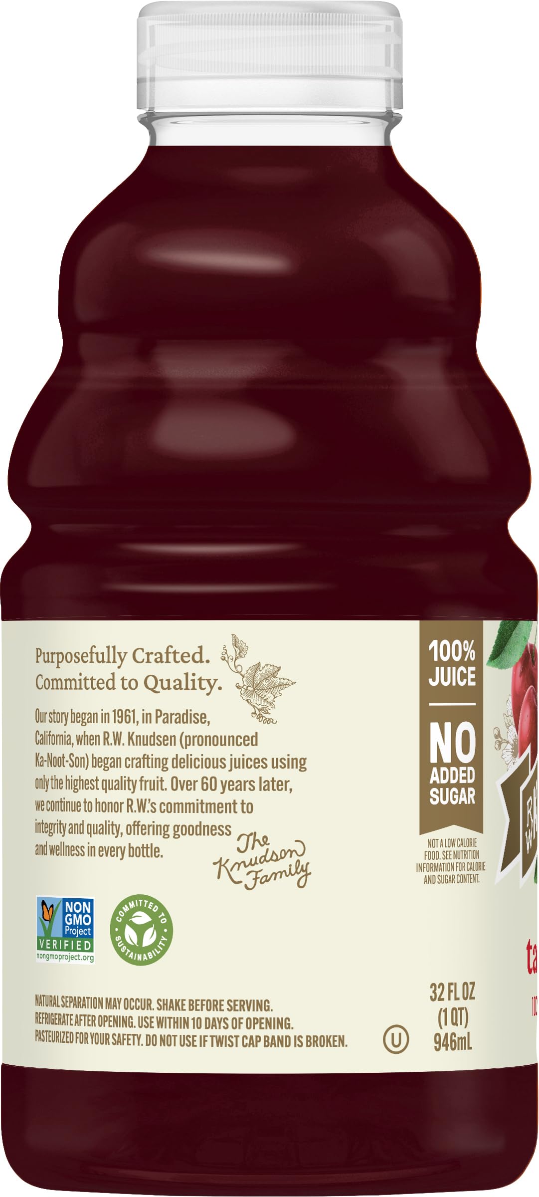 Amazon.com : R.W. Knudsen Just Tart Cherry Juice, 32 fl oz (Pack