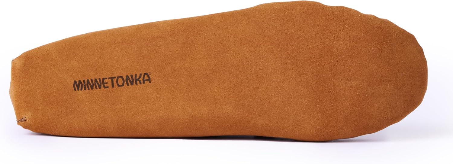 Minnetonka Men's Pile Lined Soft Leather Sole Slipper 10 Brown - Classic image 3 of 6 B0007SUG18