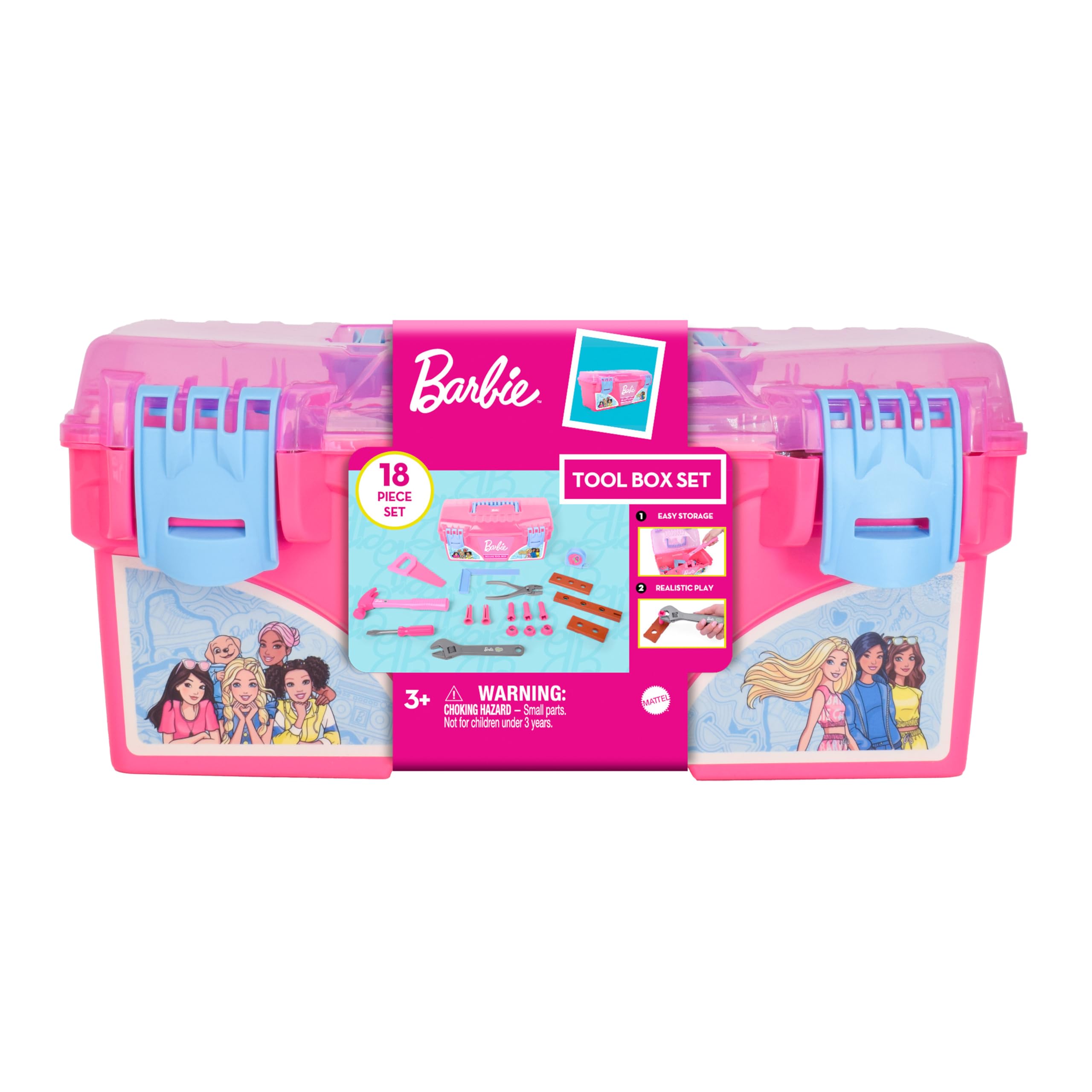 Amazon.com: Barbie Tool Box Playset – 18 Piece Deluxe Tool Set