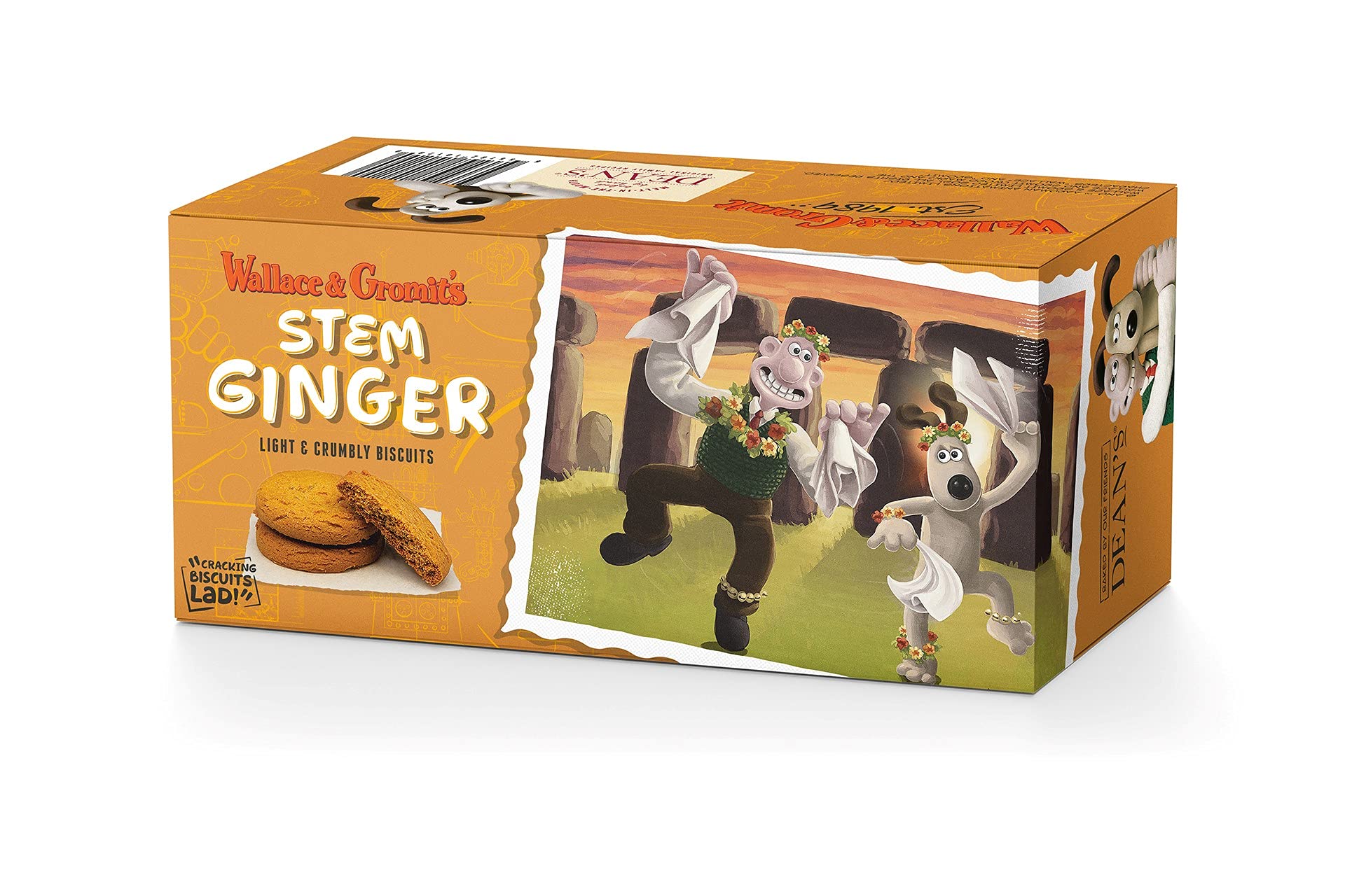Buy Dean's Scotland Wallace and Gromit Stem Ginger Biscuit Box