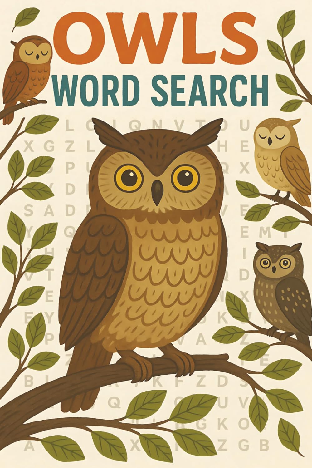 Owls Word Search: Large Print Puzzle Book with 60 Puzzles and 720 Words | Owl Species, Anatomy, Behavior & Myths | Relaxing Brain Games for Bird Lovers