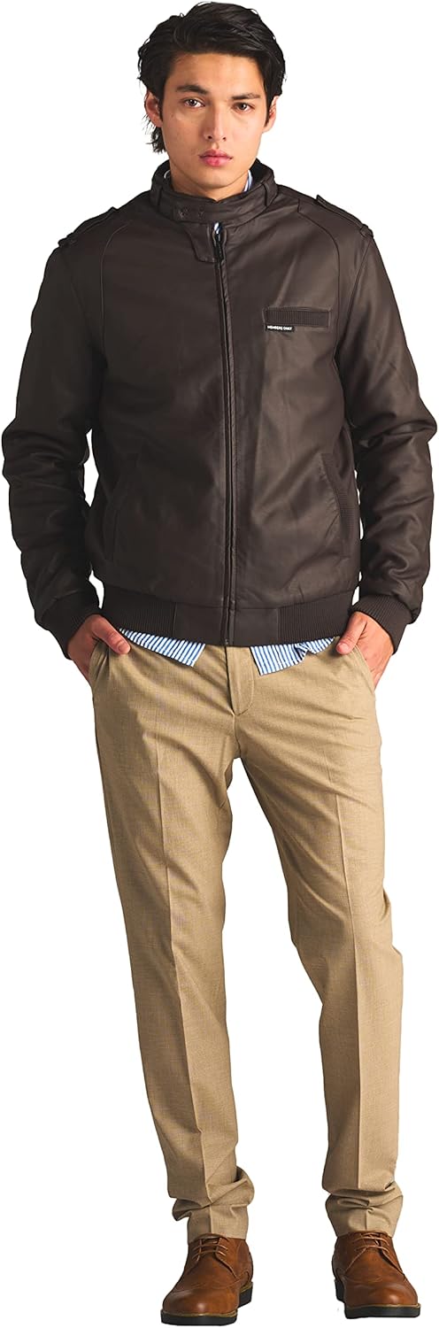 Members Only Iconic Racer Faux Leather Jacket Men - Image 4