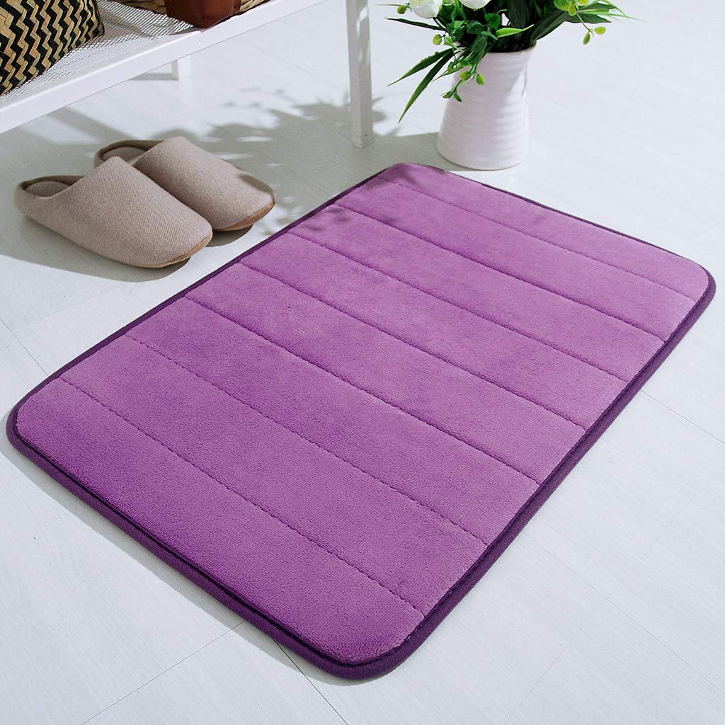 Memory Foam Bath Mat - Ultra Absorbent Non-Slip Shower Rug for Bathroom Bedroom Soft Floor Decor Quick-Dry