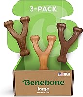 Vista 14 de Benebone Wishbone - Juguete masticable duradero para perros para masticadores agresivos, fabricado en Estados Unidos, pequeño, sabor a tocino real