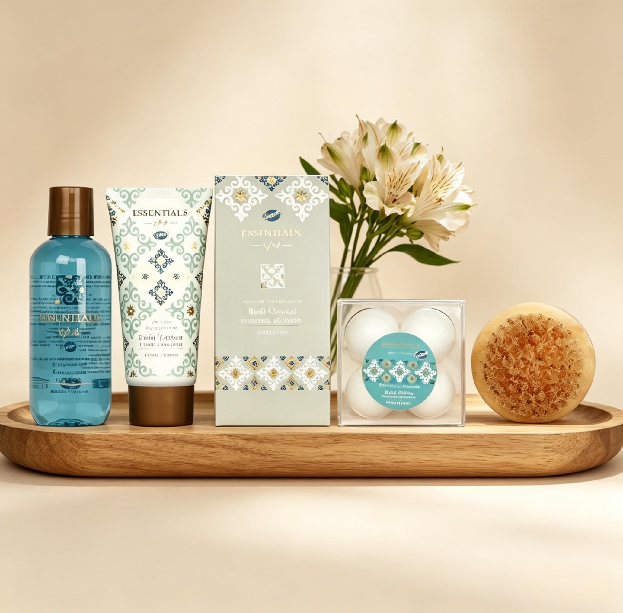 GLOSS ! Set de baño ESSENTIEL SPA – Set de belleza – Productos de baño y bienestar – Set de regalo original para mujer, cumpleaños, Navidad, profesora, San Valentín, Día de la Madre - COFFRET