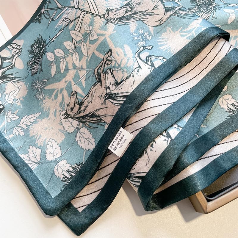 100% Mulberry Silk Scarf for Women - 59”*6.3” Long Headscarf Neck Scarf Hair Wraps - Shawls with Gift Packed - Image 4