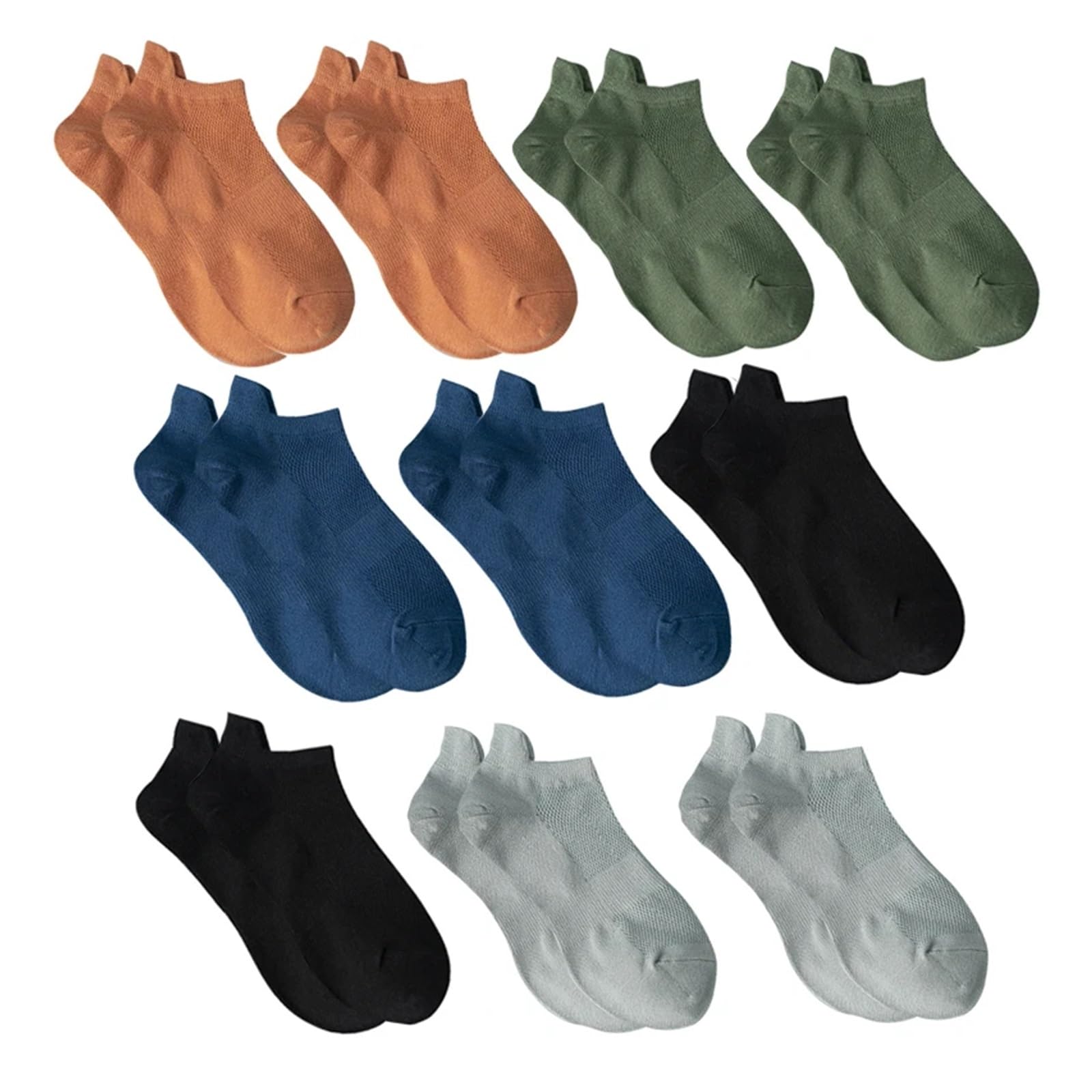 Socquettes Homme Lot de 10 paires chaussettes invisibles for homme, couleur unie, décontractées, en maille, confortables, respirantes et douces