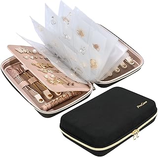 ProCase Large Travel Jewelry Organizer Case, Jewellery Home Storage Book...