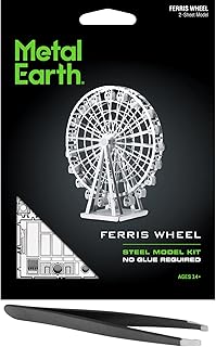Metal Earth Ferris Wheel 3D Metal Model Kit Bundle with Tweezers Fascinations