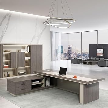 Computer Desk Office Desk Boss Desk and Chair, President Desk, Simple, Light, Luxurious and Elegant Office Manager Desk, Executive Desk Vanity Desk Gaming Desk Office Desks