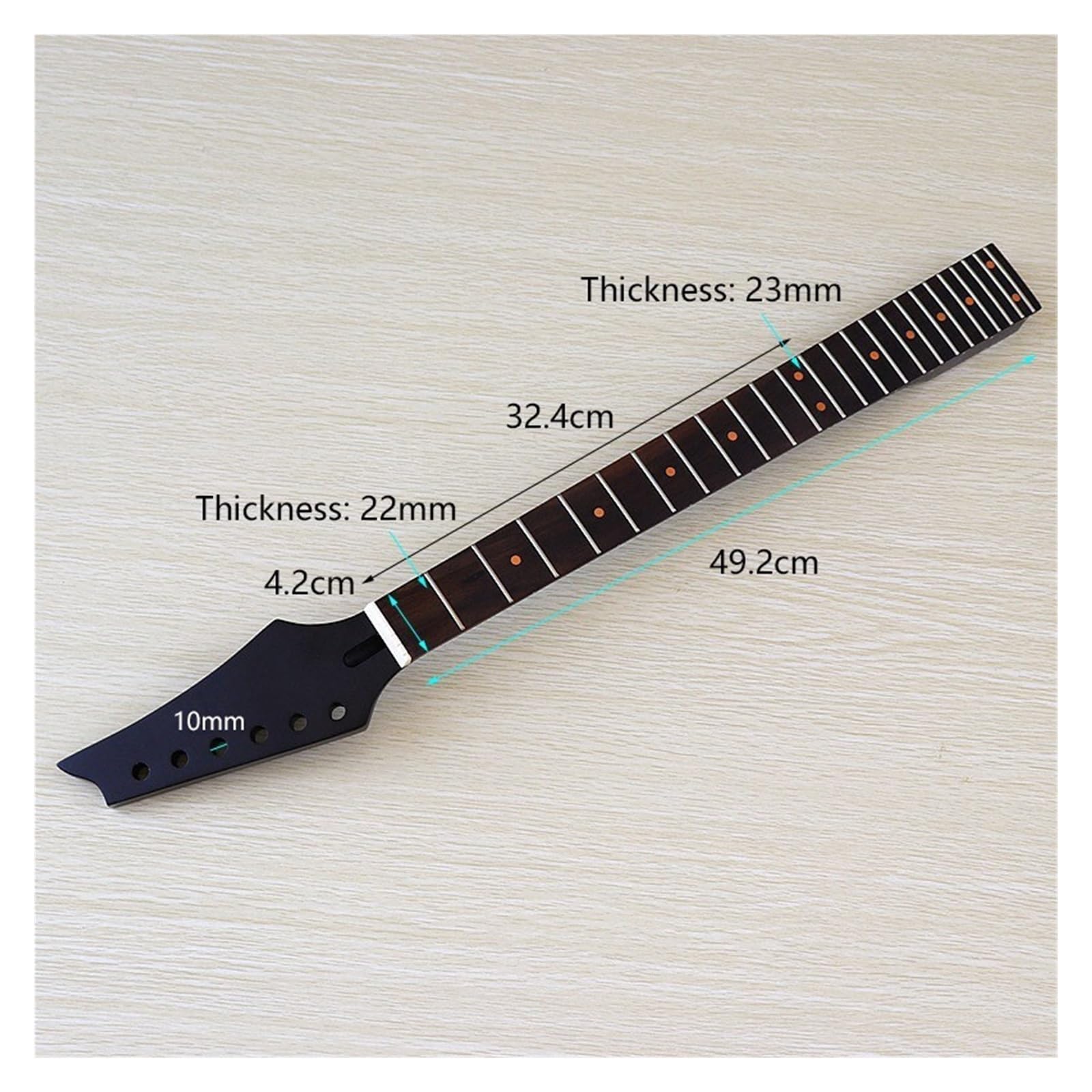 6-Saiter 24-Bund Ahorn Red Dot E-Gitarre Halsgitarre DIY Instrumentenzubehör