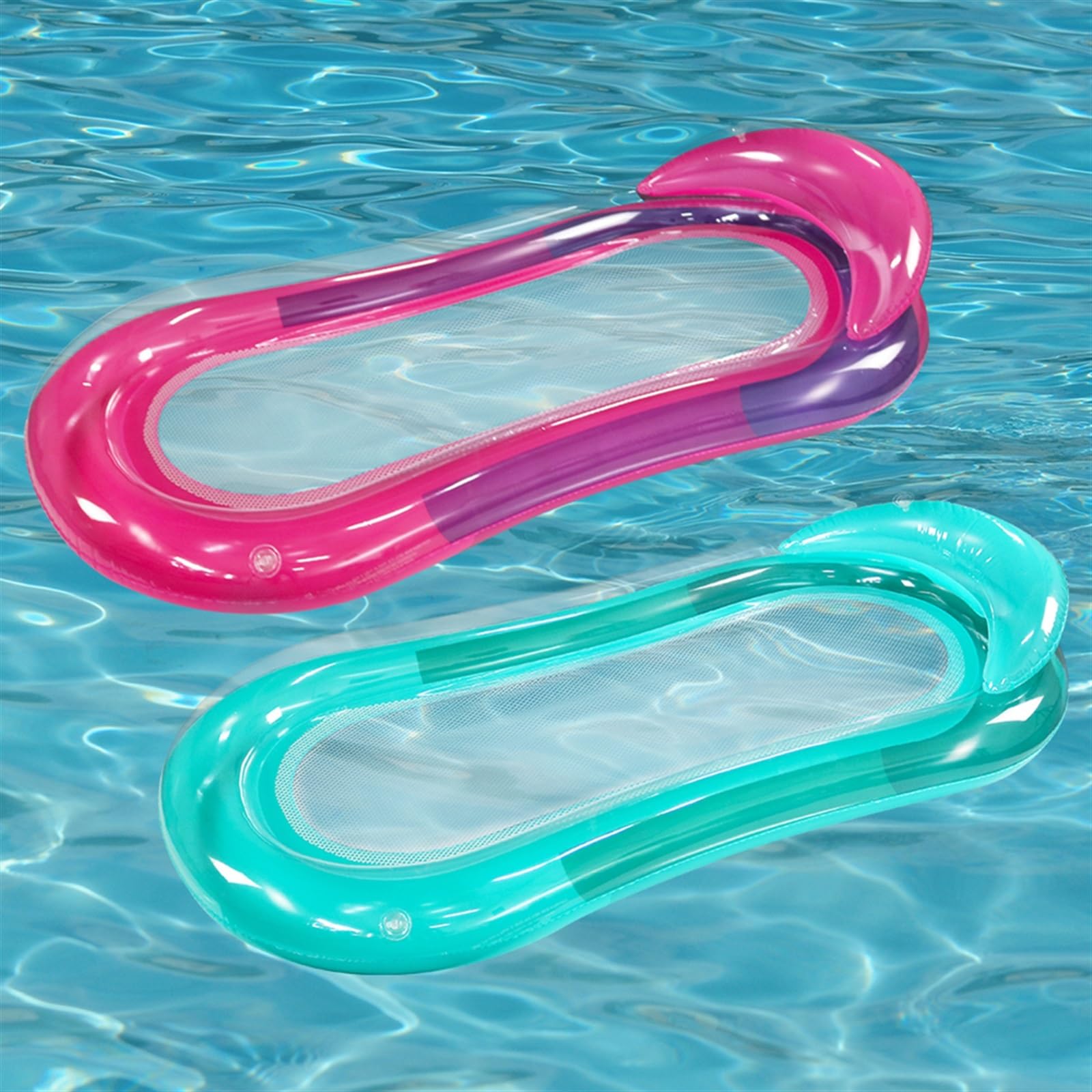 Flotadores de Piscina para Adultos Hamaca Inflable de PVC, Cama Flotante de Agua Plegable, portátil, a Prueba de Fugas, Duradero, Impermeable, Accesorios for Piscina Silla de Agua Flotante