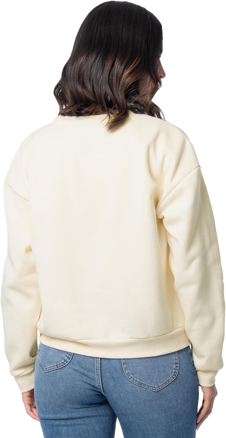 Fruit of the Loom Women's V-neck Fleece Pullover Cropped Sweatshirt