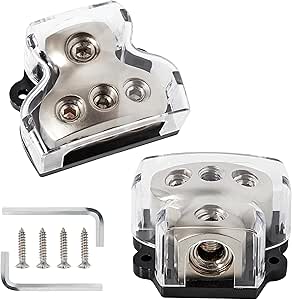 NuIth 2PCS 2-Way Power Distribution Block, 0/2/4 Gauge Input - View #14