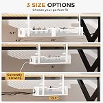 Cable Management Tray Under White Desktop, Cinati Under Desktop Cable Management Without Drilling, Cable Tray With Clip For Desktop Wire Management, Cable Management Box For Desktop, Home - Without Damage To Desktop
