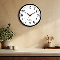 Vista 7 de AKCISOT Atomic - Reloj de pared analógico de 10 pulgadas para cocina de interior, funciona con pilas, para dormitorio, oficina, aula, sala de estar