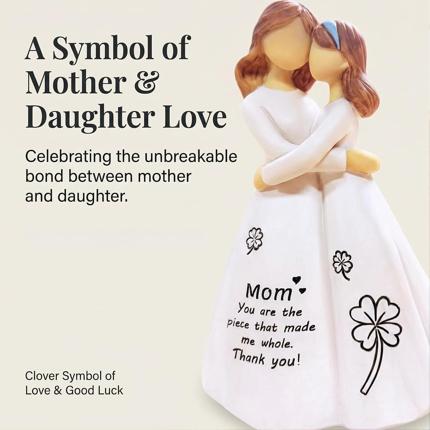 Mom Birthday Gift from Daughter: Sentimental Mother Daughter Figurine for 60th 70th 80th Birthday – Meaningful Gift Mothers Day – 5.2" Resin Keepsake