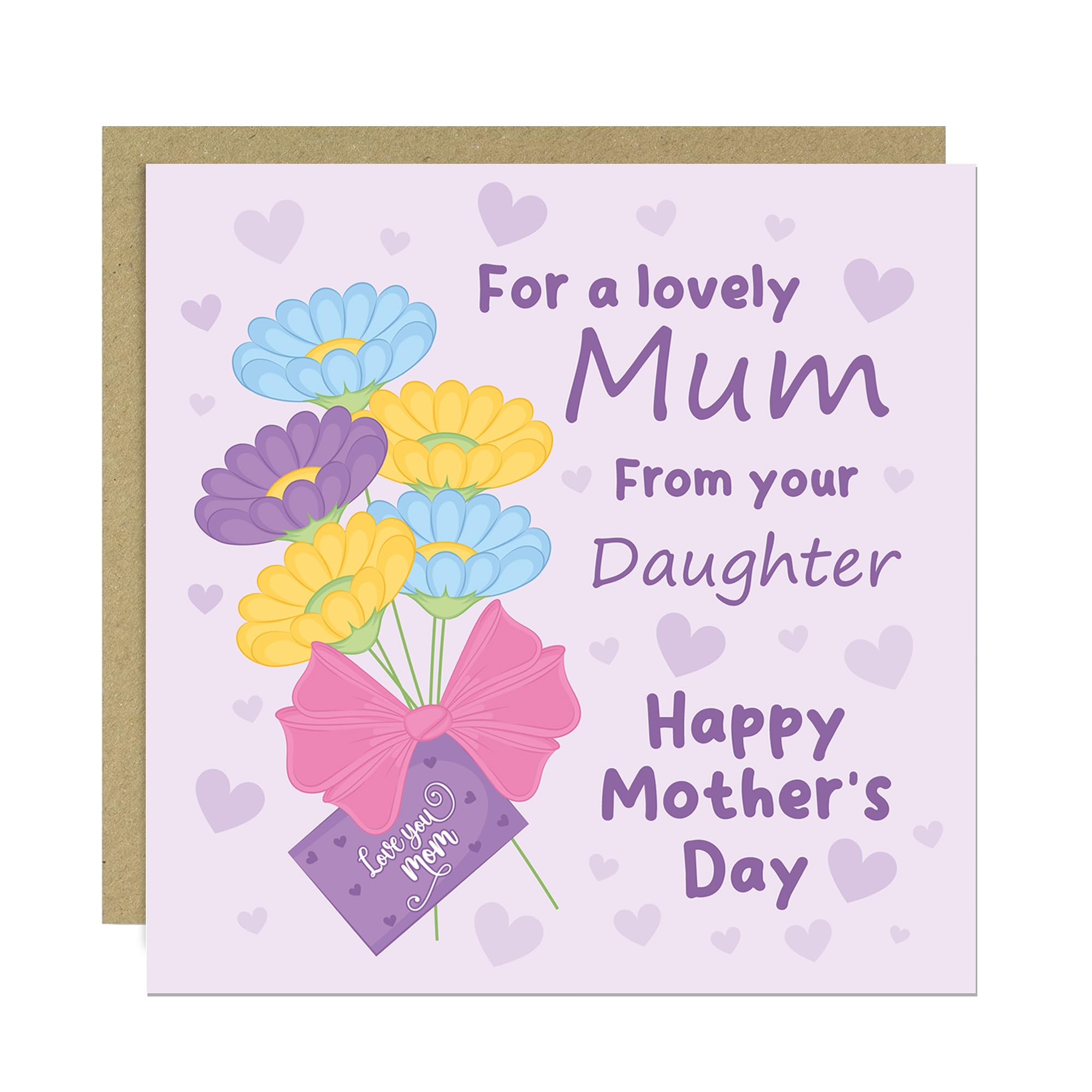 RED OCEAN Mothers Day Card For Mum Card With Envelope Mum Cards From Daughter Cute For Cards Her Mummy A Lovely Keepsake