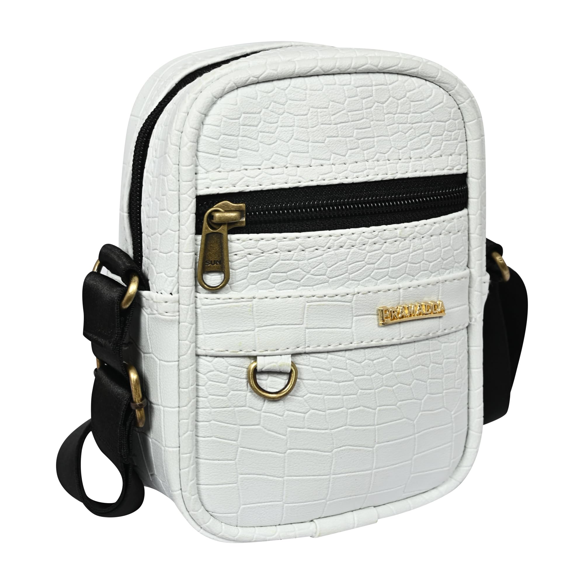 Pramadda Pure LuxuryGloss Leather Small Sling Bag for Men | Chest Slinger bag | Crossbody Bag| Side Bag Men | Mini Leather Slings | Corporate Gift Item | Passport Sling.