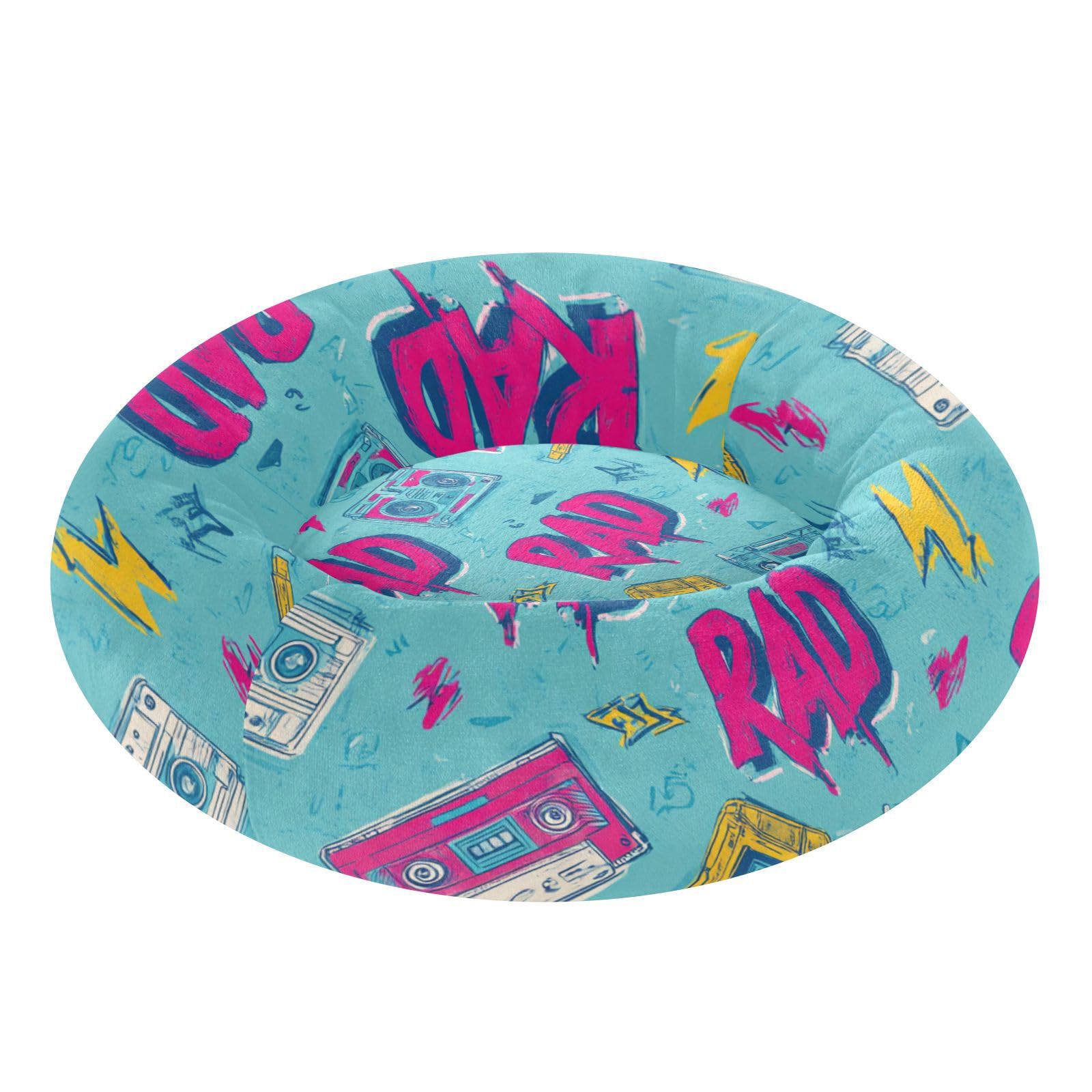 Couchage chaton chaud et doux Radio Pop Art taille M pour animal