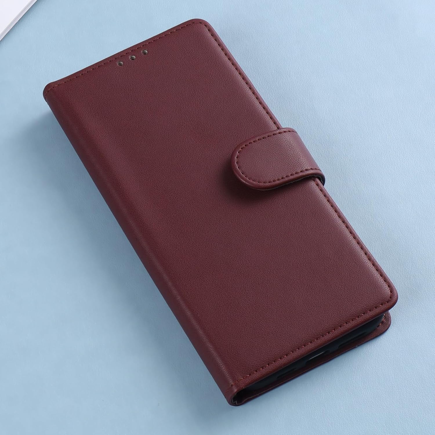 Compatible with iPhone 17 Pro Case Wallet PU Leather with RFID Blocking Card Slots Stand Function Phone Protective Cover (Burgundy)