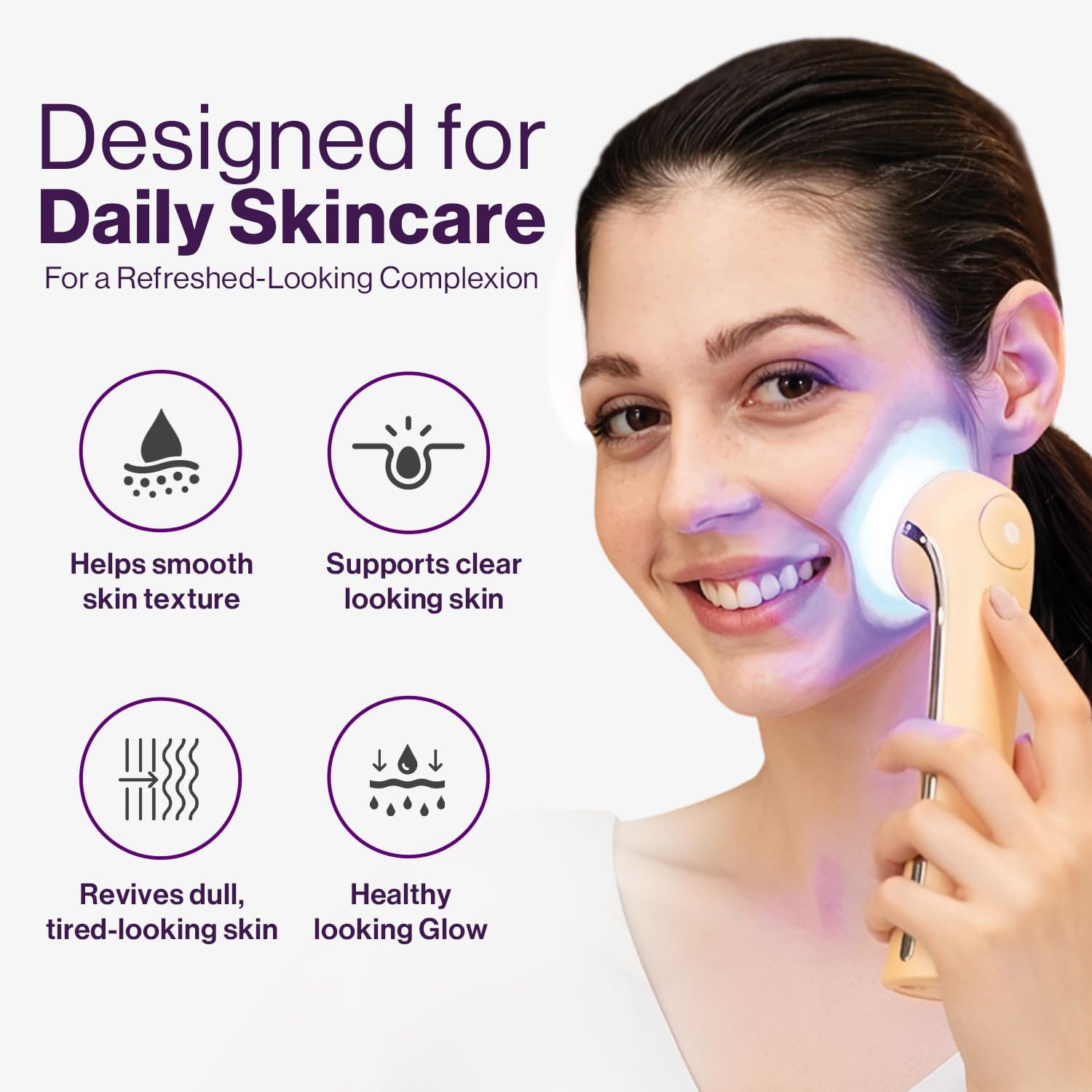 Nova 4-in-1 Cosmetic Skin Care Facial Wand – Home Use Beauty Device, Face Massage & Galvanic Ion Technology for Radiant-Looking Skin