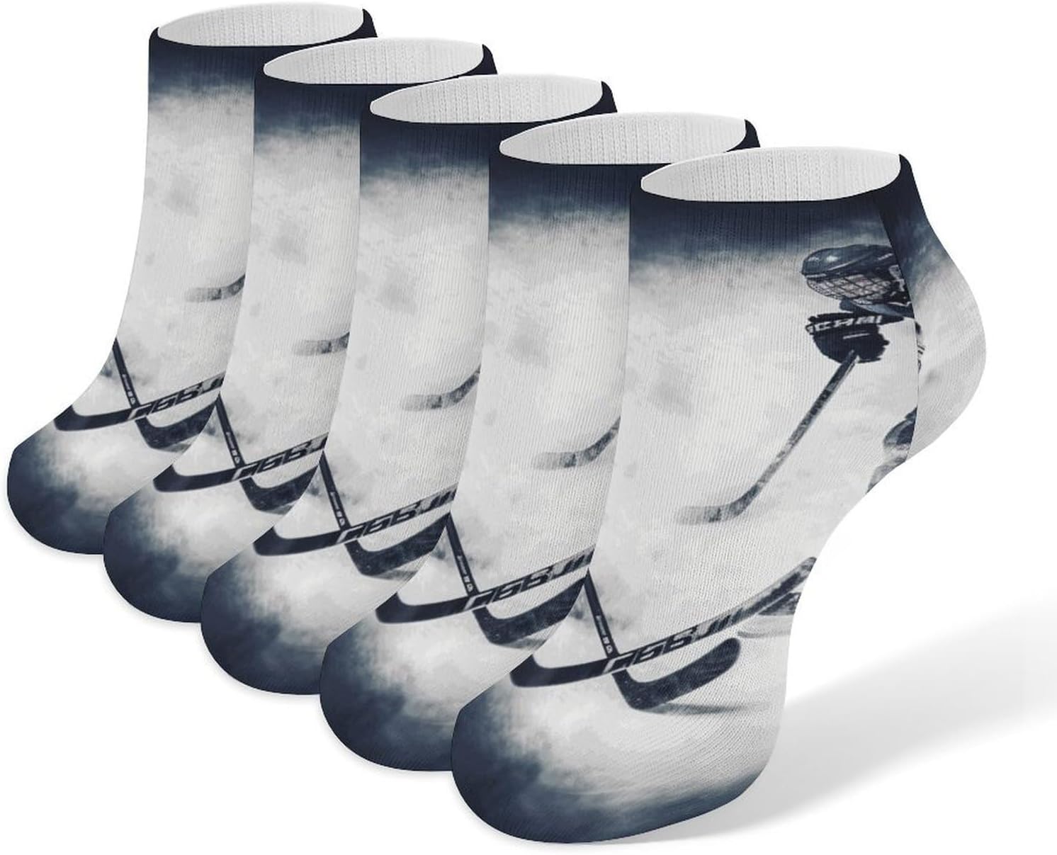 Ankle Socks Non Slip Casual Sports Socks Ice Hockey Art