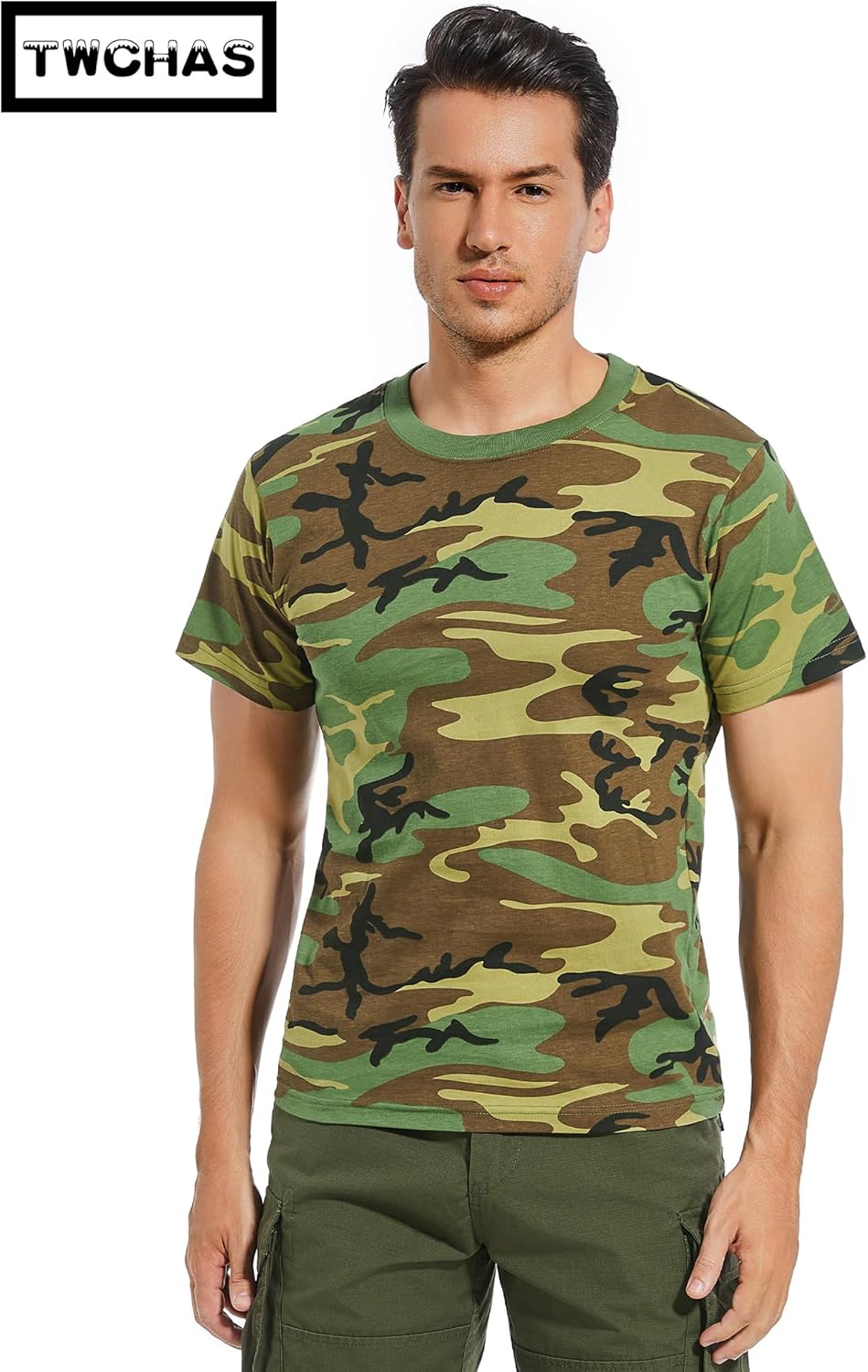 Men’s Military Camo T-Shirt, Camouflage Top Vintage Camo T-Shirts for Everyday Look, Gym Training and Outdoor Activity - Image 4