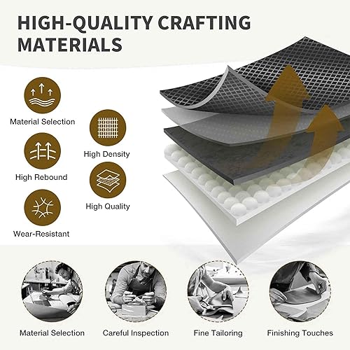 Miniatura 9 de Reposabrazos acolchado para escritorio ultra grande y alto, asiento ajustable, silla de cuero de 500 libras, extragrande, color negro