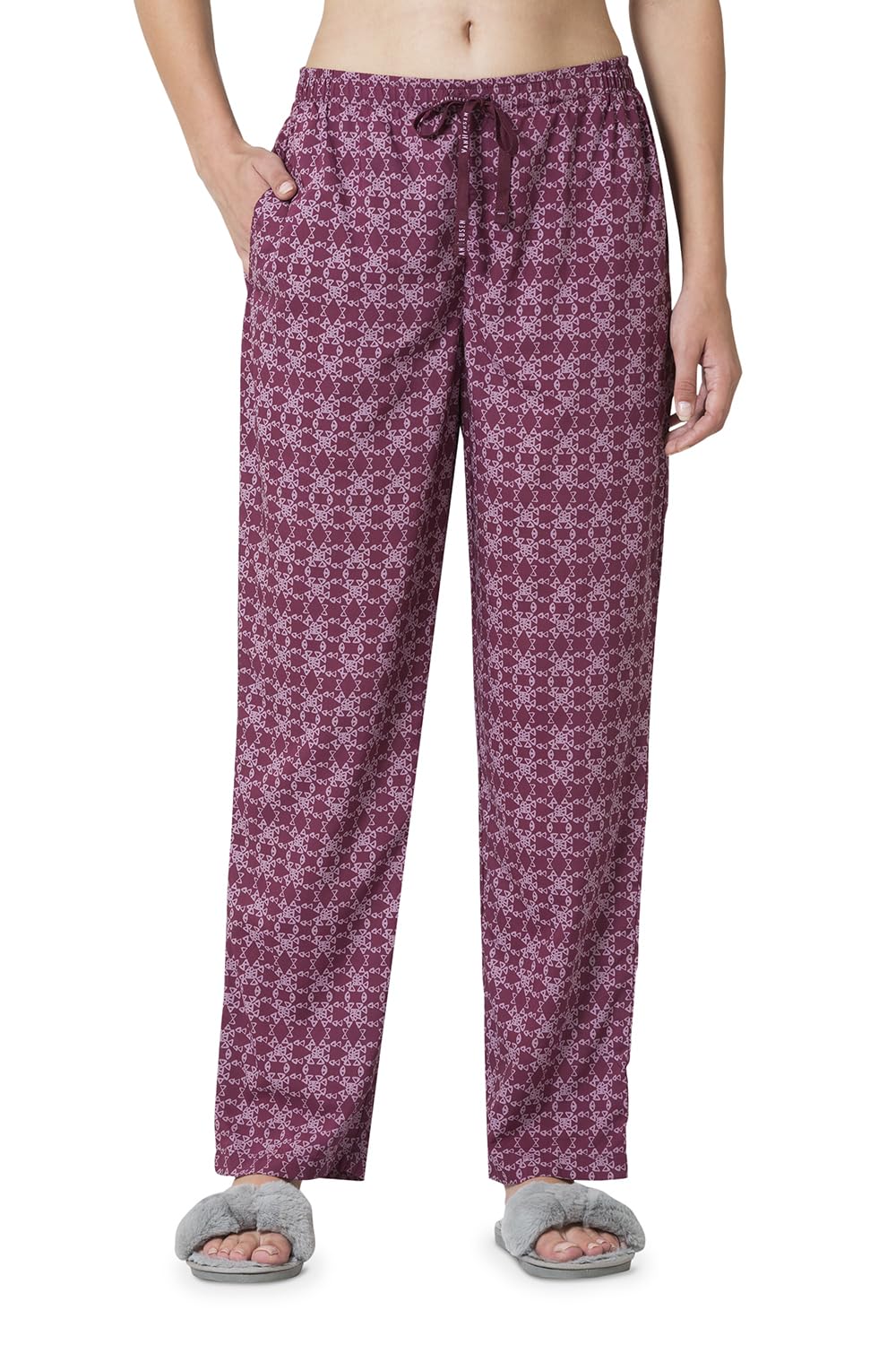 Women Cotton Blend Relaxed Casual Style Pants-image-26