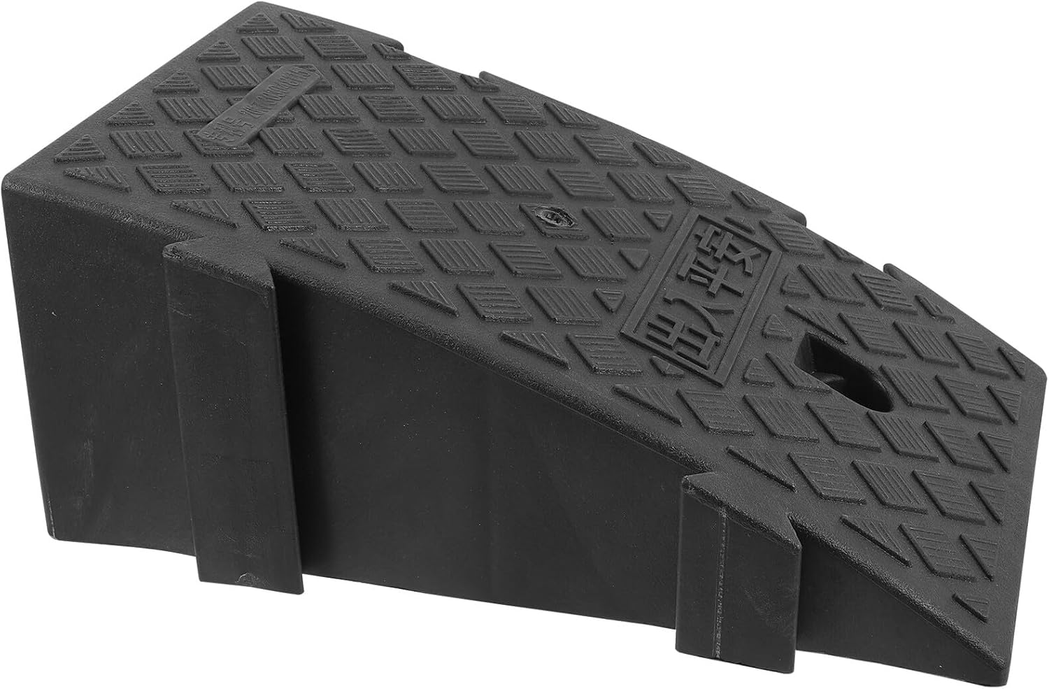 Plastic Driveway Ramp Mat 26X40X16Cm Black Lightweight Loading Ramp for Car and Wheelchair Outdoor Use