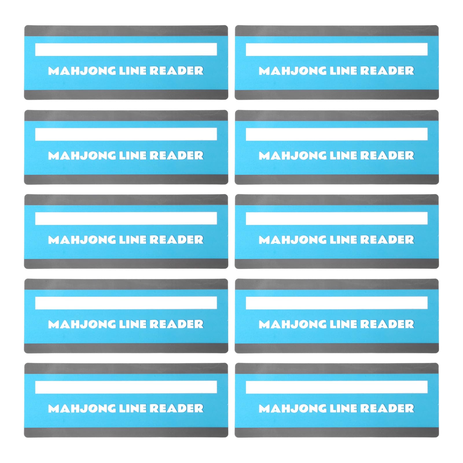 BOXOB 10pcs Mahjong Line Finder, Blue Translucent Mah Jongg Card Line Guide Rules Helpers Mahjong Gifts Mah Jongg Accessories for Players