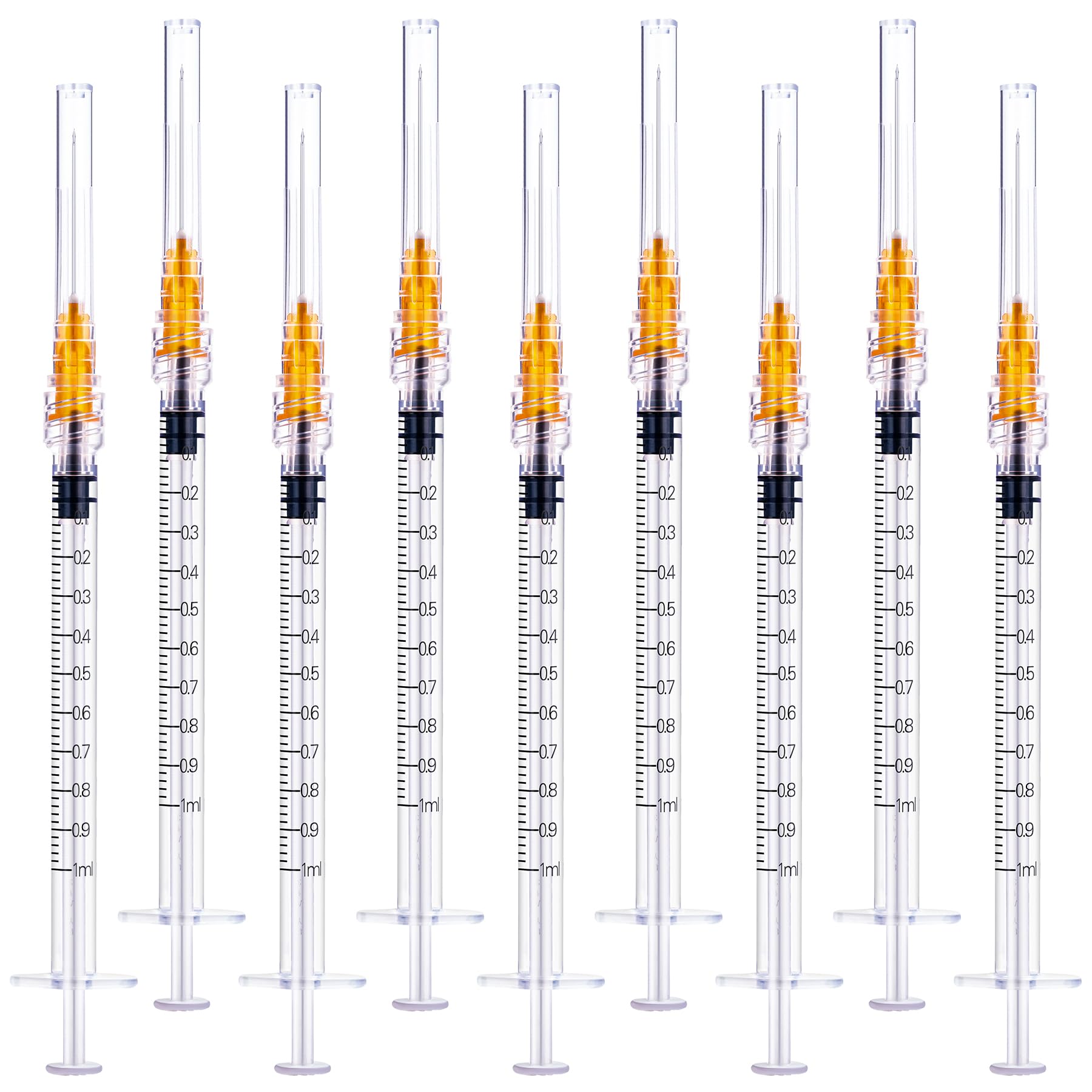 1ml Syringes with 25G 1inch Needle,100 Pack