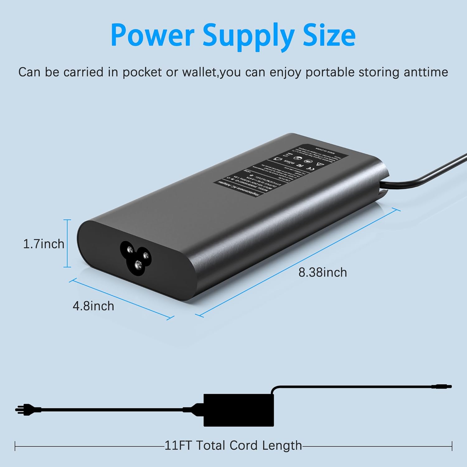 130W AC Adapter Laptop Charger Replacement for Dell XPS 15 7590 9530 9550 9560 9570 Precision M3800 M2800 5510 5520 5530 5540 Ins piron 7347 7348 7459 HA130PM130 0V363H 06TTY6 Power Supply Cord