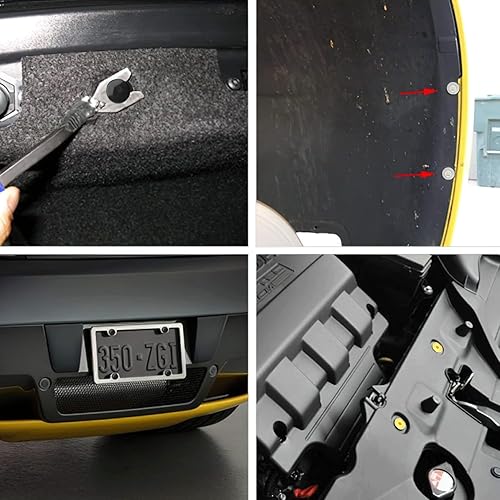 Vista 23 de GOOACC GRC-70 - 35 piezas de pernos de protección contra salpicaduras para motor, parachoques guardabarros, retenedor de empuje, clips de remache